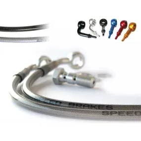Durite de frein avant d'aviation SPEEDBRAKES carbone/raccord titane Kawasaki NINJA ZX-6 R