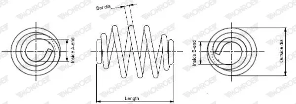 Ressort de suspension MONROE SN0493 